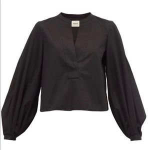 Khaite Suzanna Balloon Sleeve Blouse
